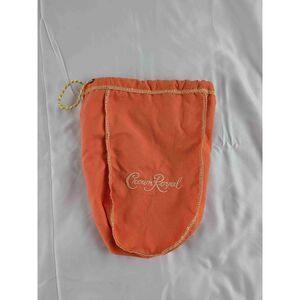 Crown Royal Orange Drawstring Bag 750ml Embroidered Logo